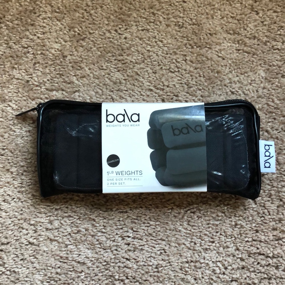 Bala Bangles Charcoal 1 lb Adjustable Wearable Ankle & Wrist Weights